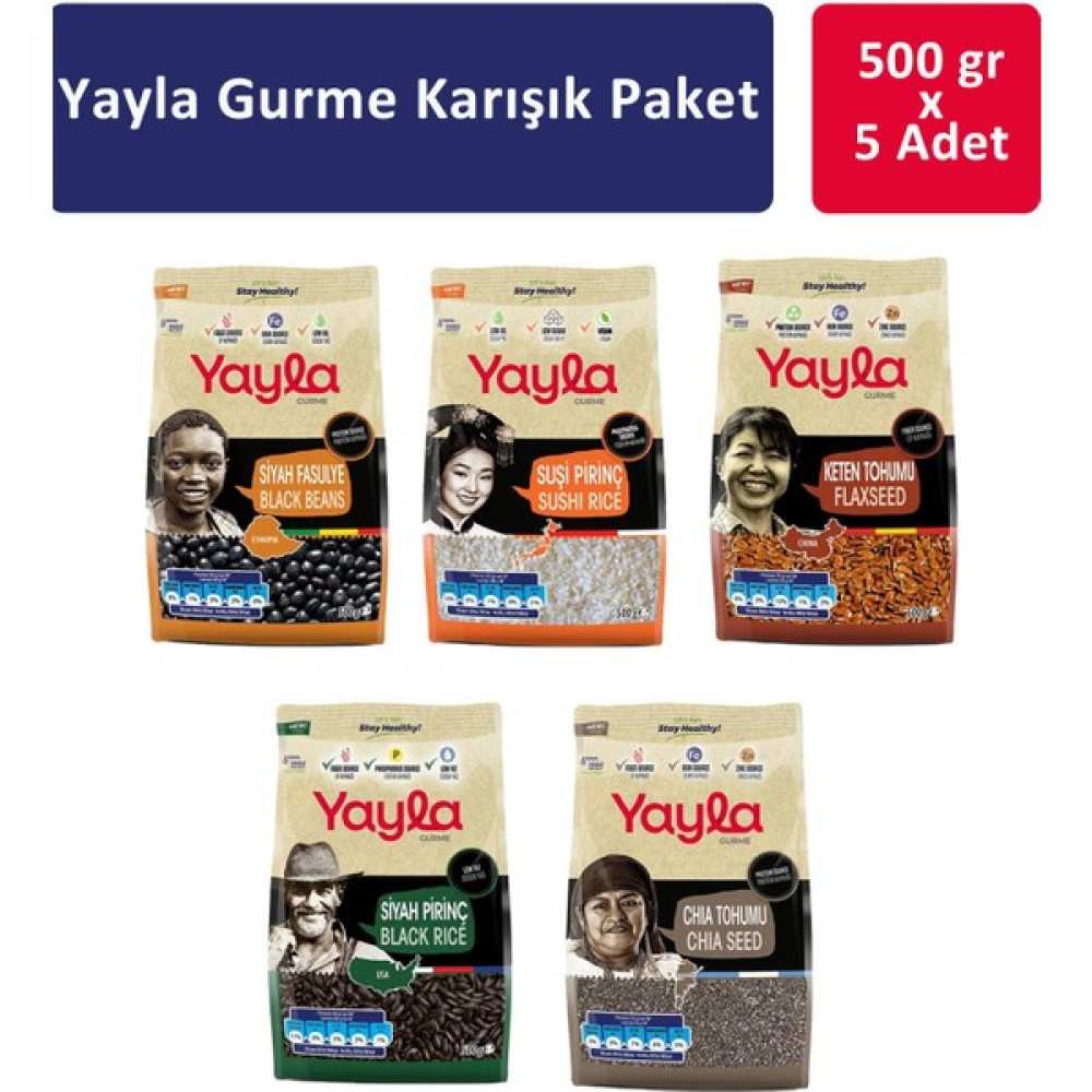 Yayla Gurme Karışık Paket 500 gr x 5 Adet Oto Boyaları Fiyatı