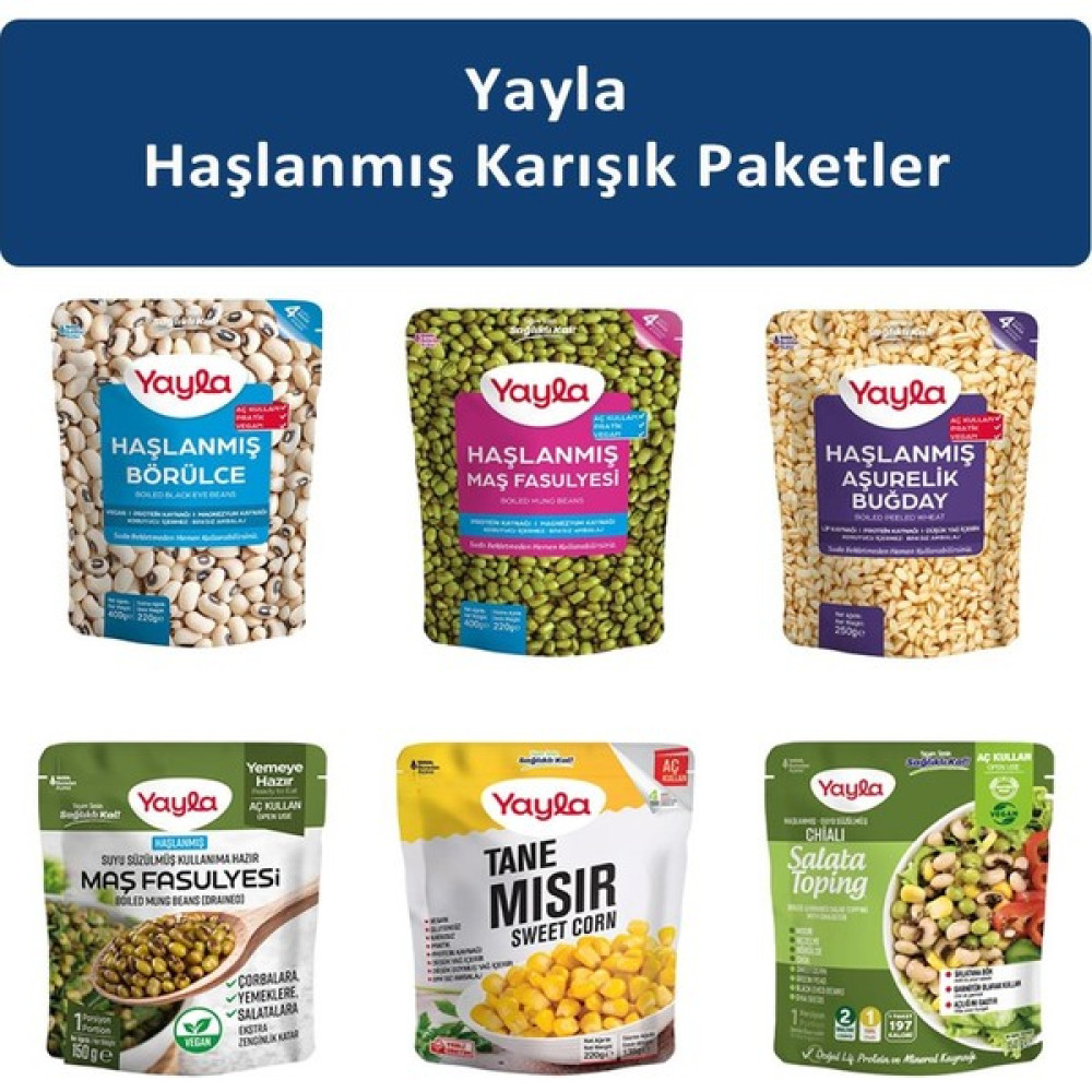 Yayla Haşlanmış Karışık Paketler - 400 gr Oto Boyaları Fiyatı