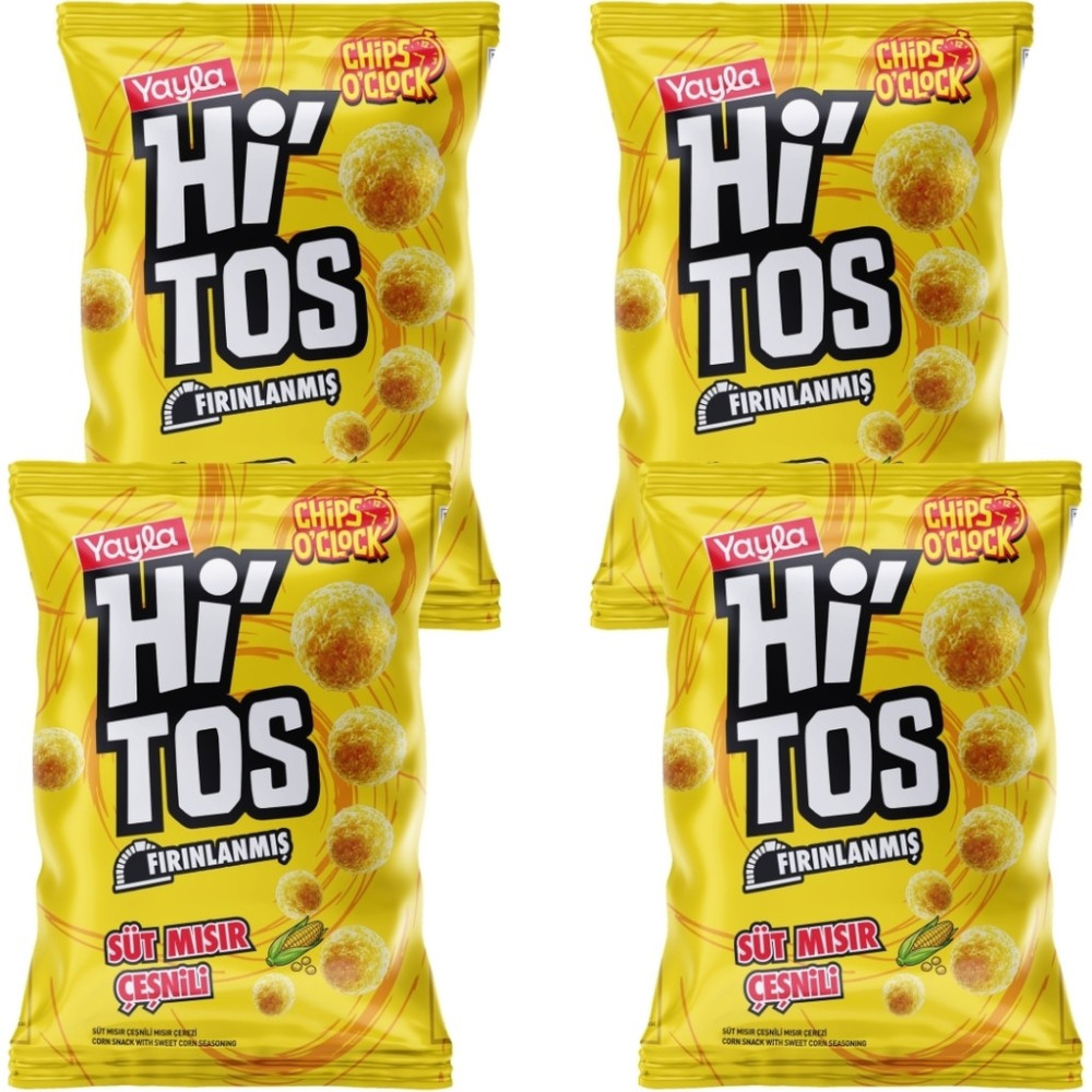 Yayla Hitos Süt Mısır Çeşnili Mısır Çerezi 100 G X4 - 400 gr Cips Fiyatı