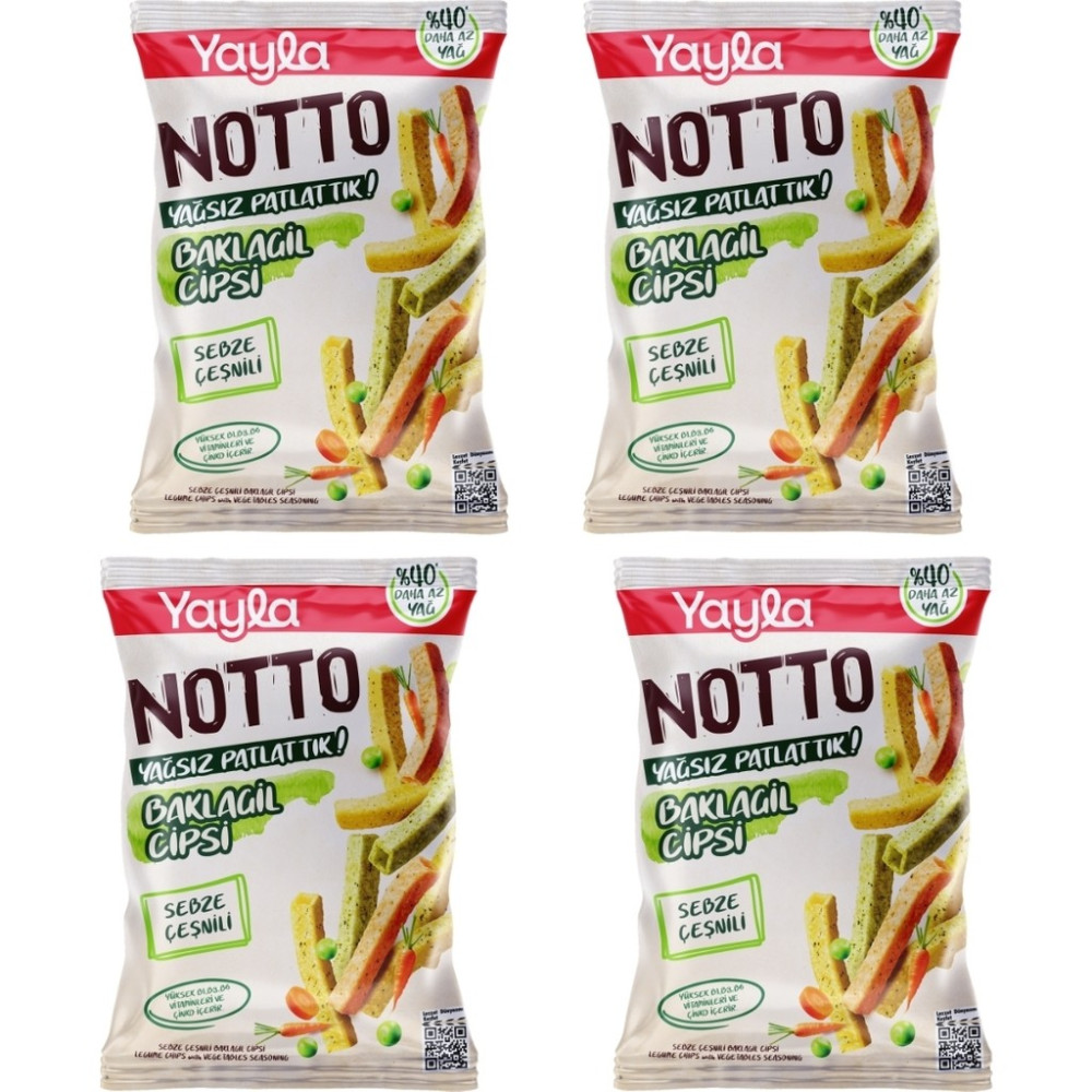 Yayla Notto Sebze Çeşnili Baklagil Cipsi 55 G X4 - 220 gr Cips Fiyatı