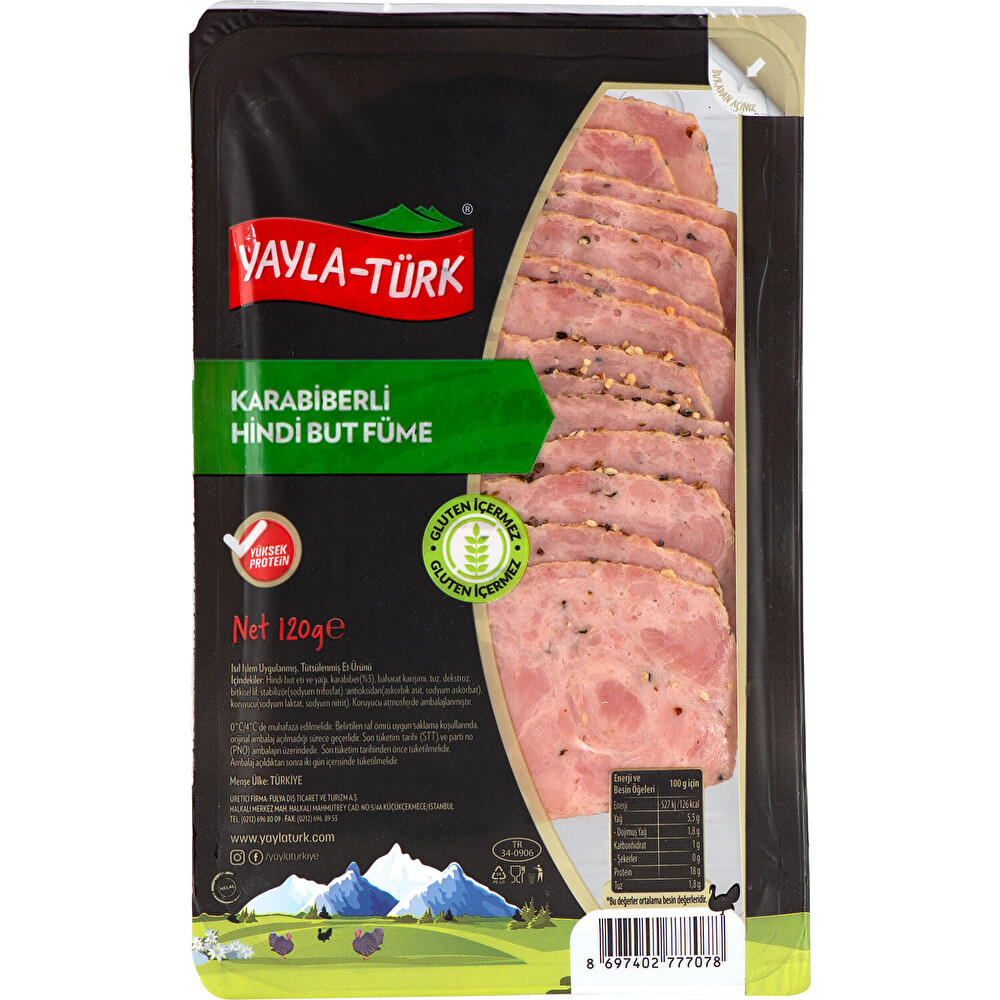 Yayla Türk Karabiberli Hindi But Füme 120 G Şarküteri Fiyatı