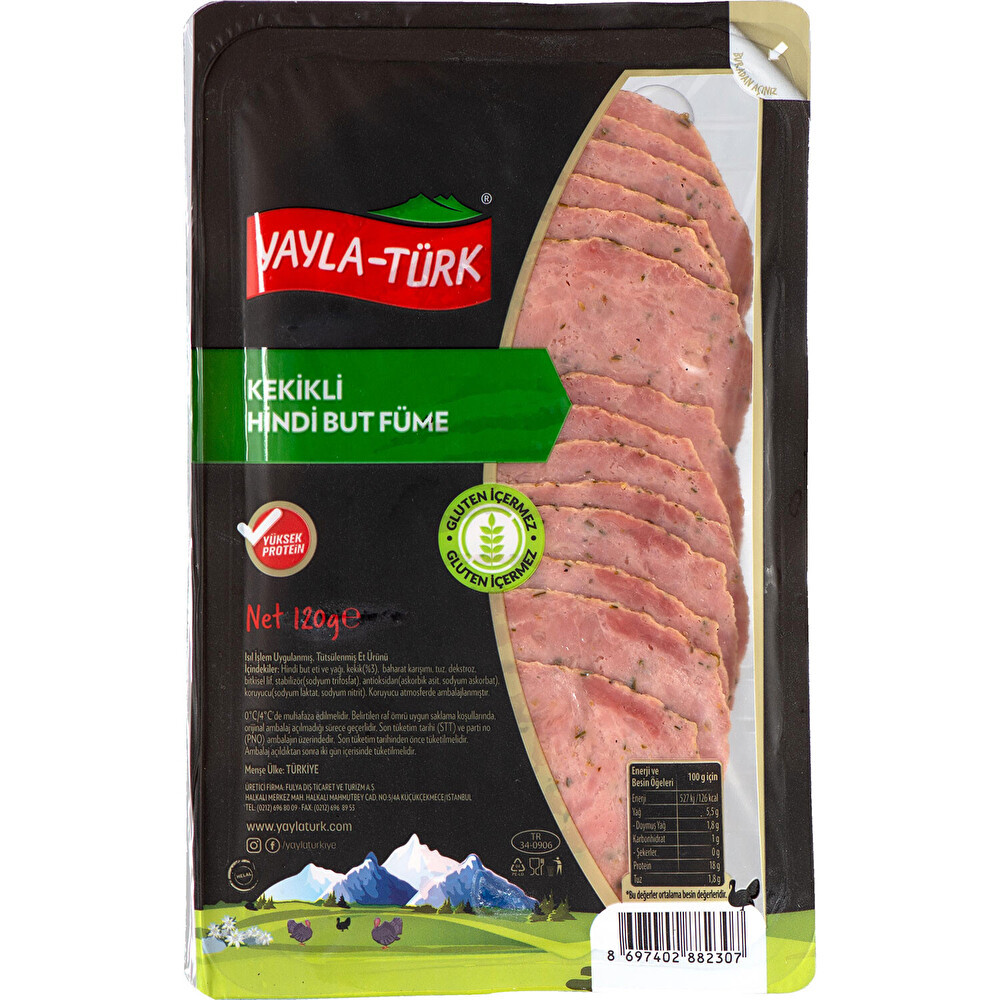 Yayla Türk Kekikli Hindi But Füme 120 G Şarküteri Fiyatı