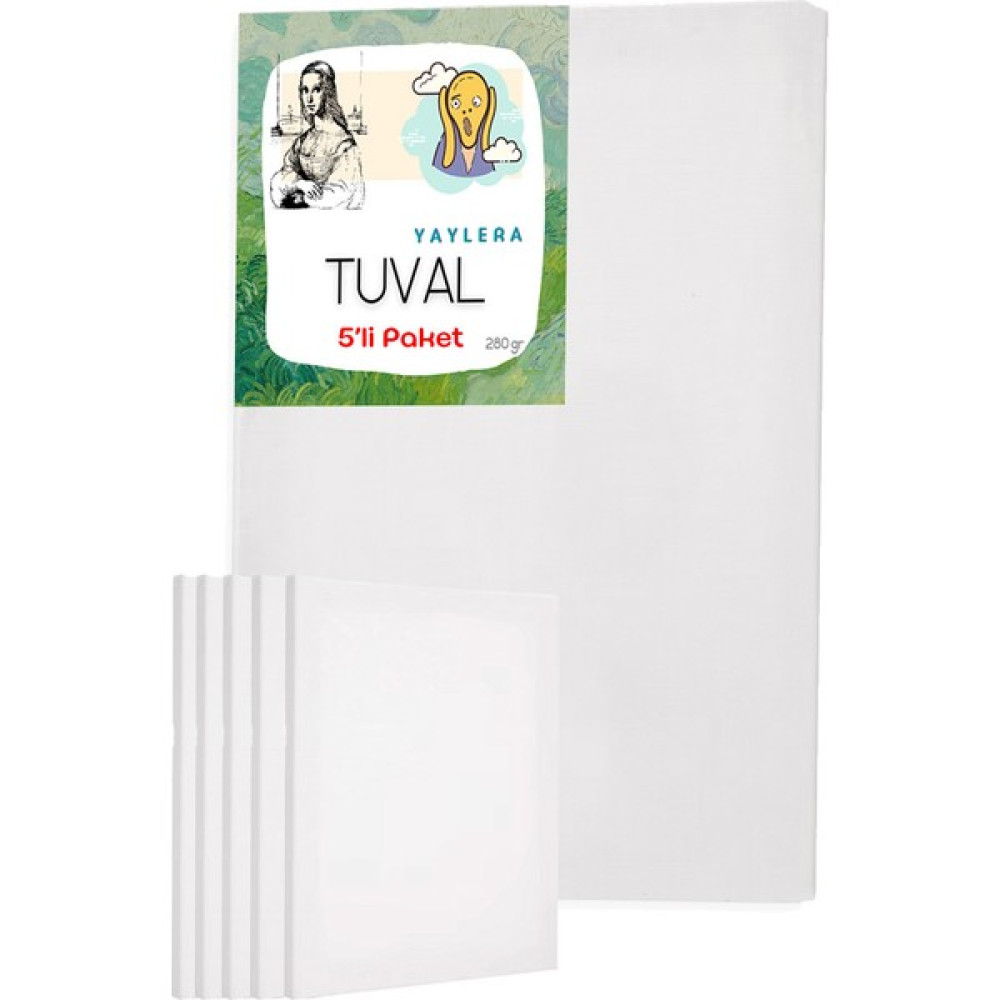 Yaylera Tuval Resim Tuvali T-001-5'LI 30 x 45 cm Tuval Fiyatı