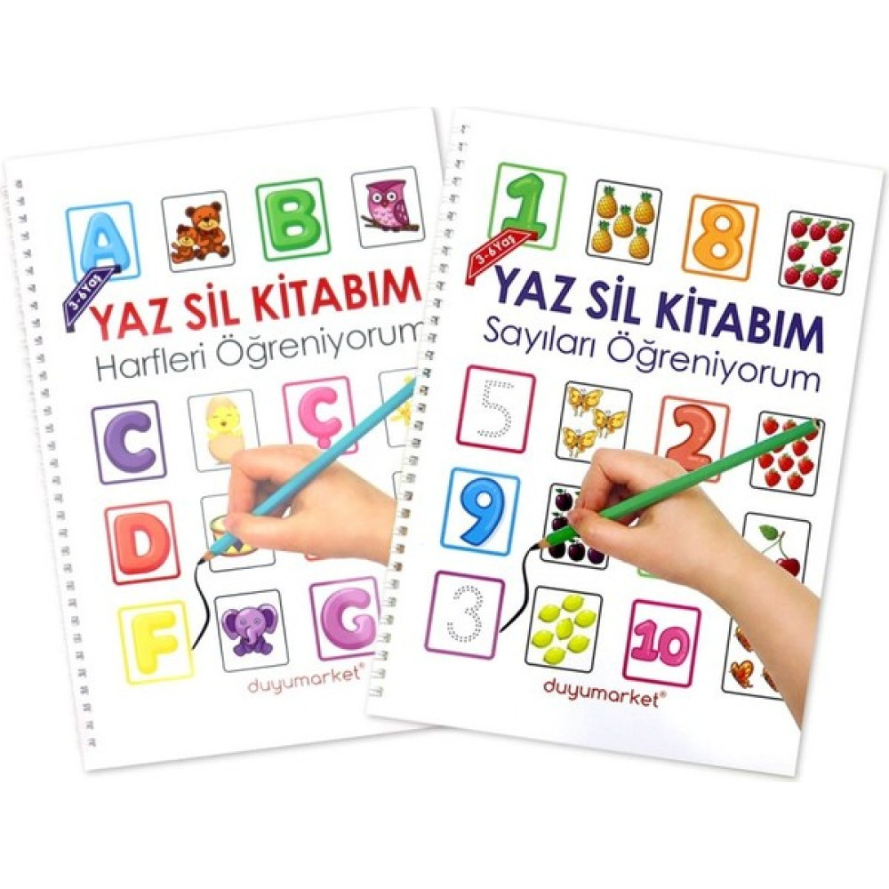Yaz Sil Kitabım Harfler - Sayılar Seti - Figen Şen Kösem Okul Öncesi Eğitici & Öğretici Kitaplar Fiyatı