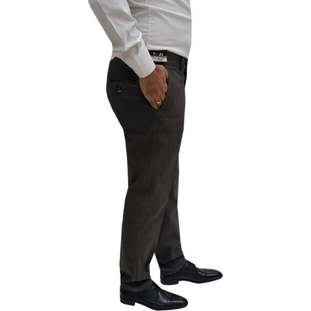 Yazı Klasik Fit Likralı Erkek Kanvas PANTOLON-6357 Erkek Pantolon Fiyatı