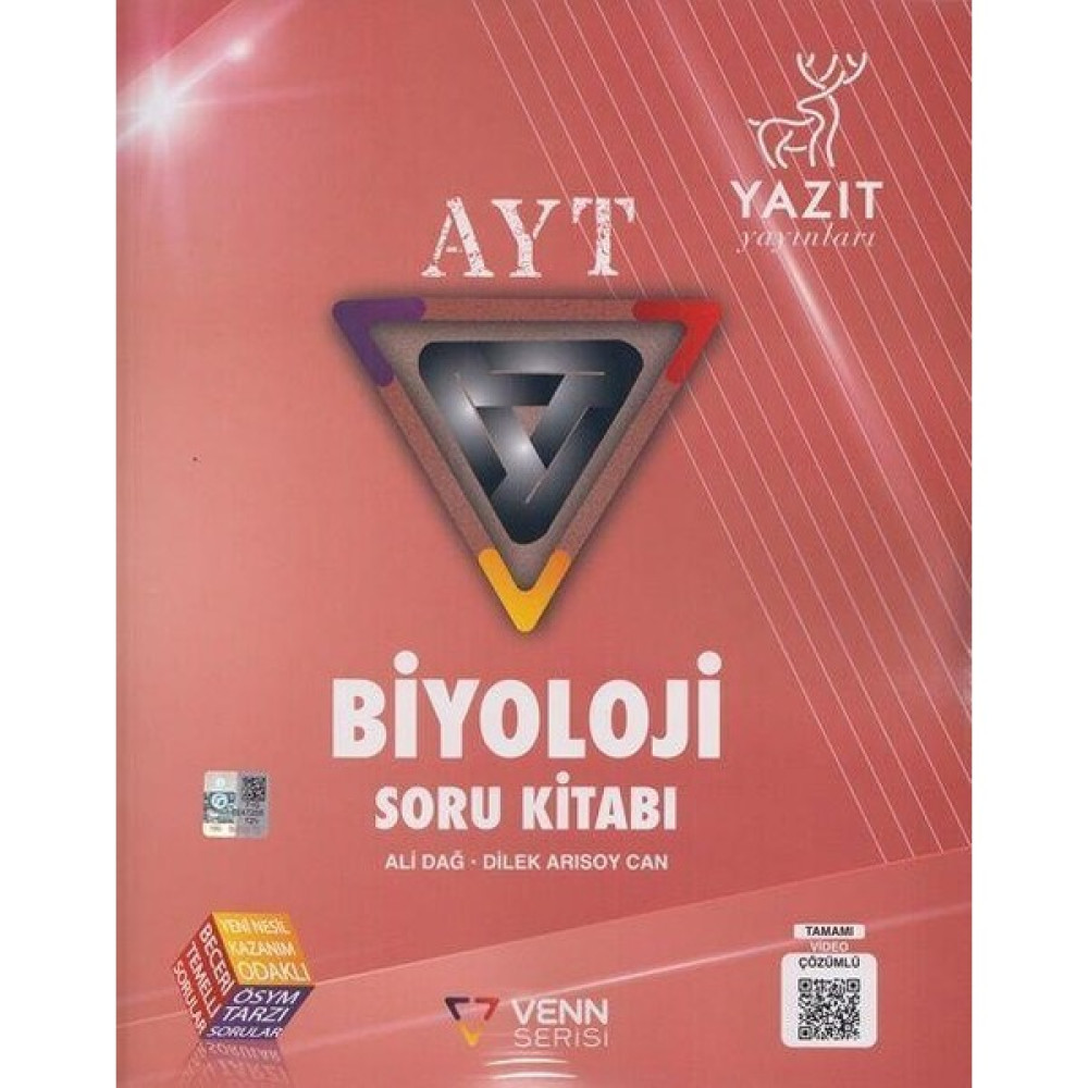 Yazıt Yayınları AYT Biyoloji Venn Serisi Soru Kitabı Temel Yeterlilik Testi (TYT) Fiyatı