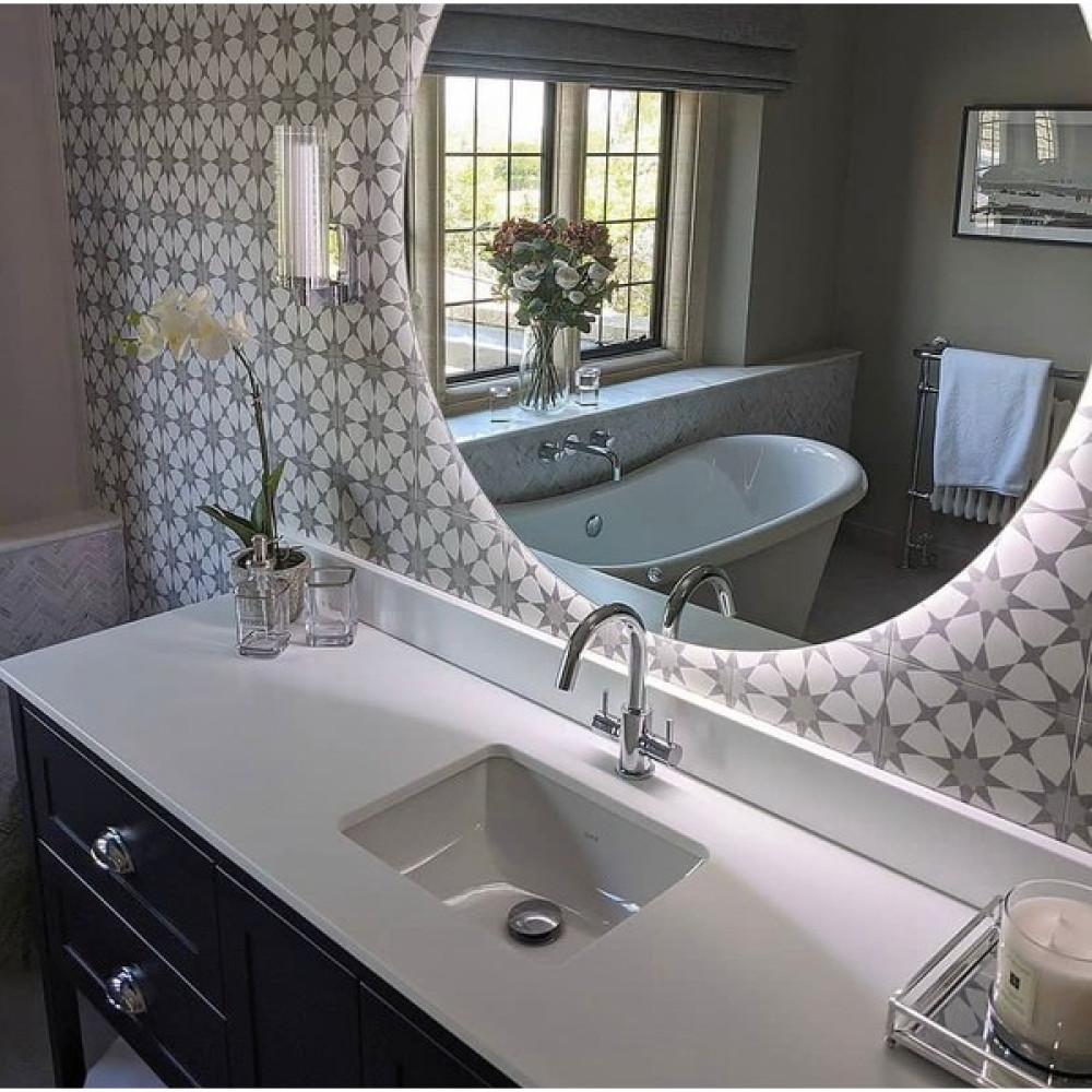Yb Dekorasyon 80 Cm Beyaz Sarı Ledli Banyo Aynası / Dekoratif Ayna Banyo Aynası Fiyatı