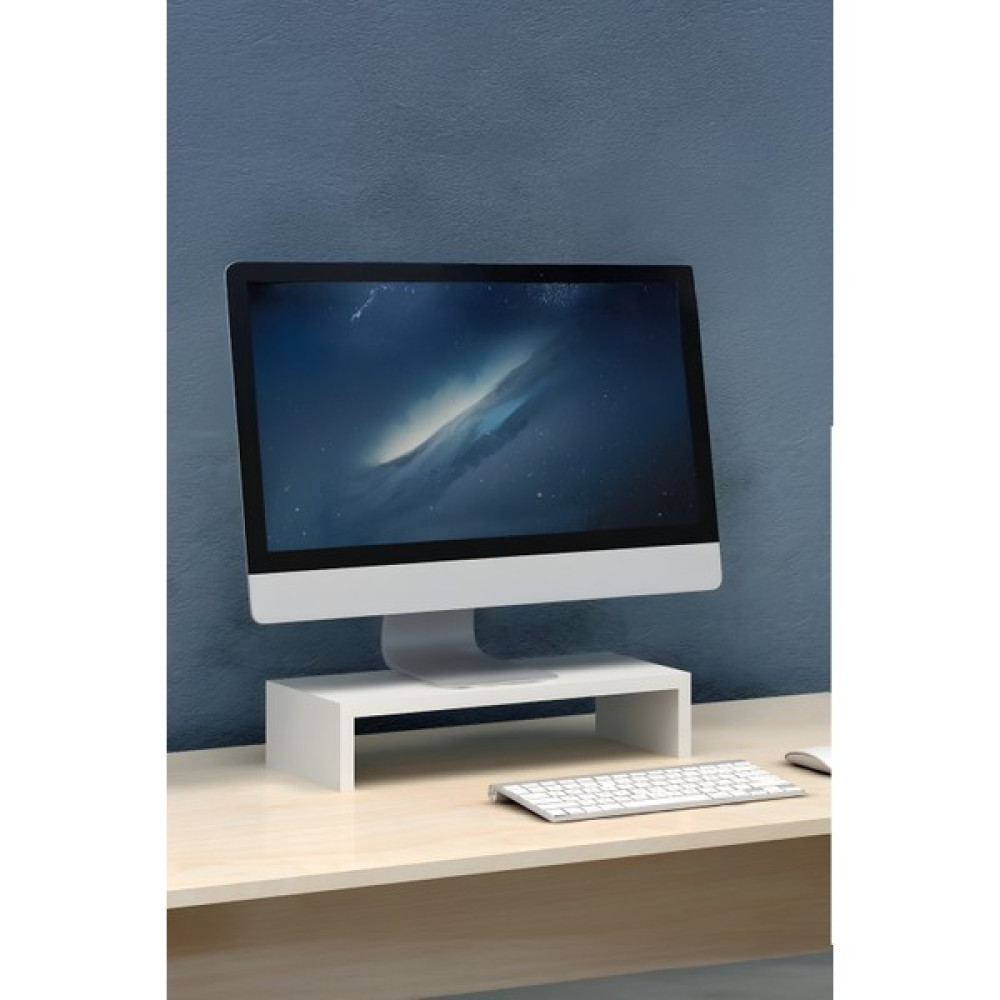 Yc Dekor Pc Monitör Yükseltici Ev Ofis Monitör Yükseltici - Ergonomik Çalışma Alanı, Verimlilik Artırıcı - 45 Cm - Beyaz Sehpa Fiyatı