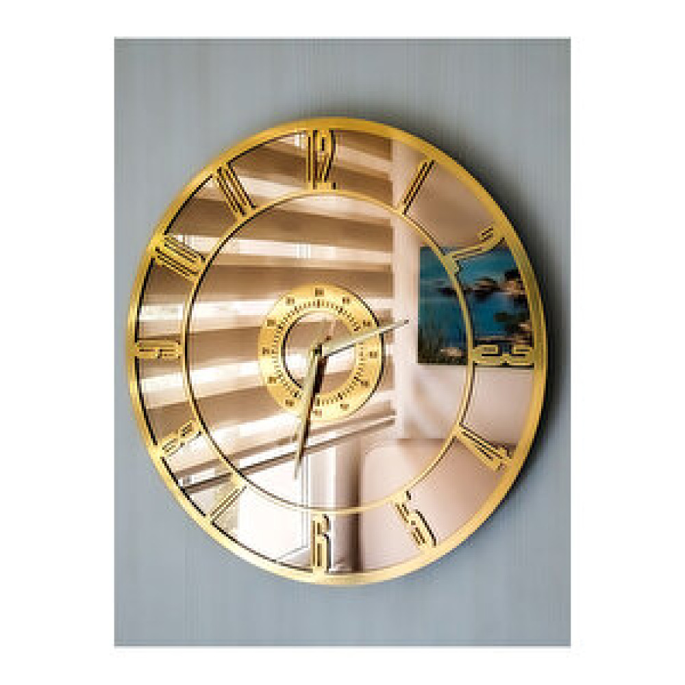 Yc Melonni Gerçek Ayna Duvar Saati 40 Cm Vip Modern Salon Gold Dekoratif Saat Fiyatı