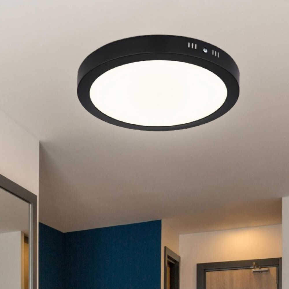 YCL 24 W LED Panel - Gün Işığı (3000K) - Siyah Kasa - Yuvarlak - Sıva Üstü - ASM-1224G Spot Fiyatı