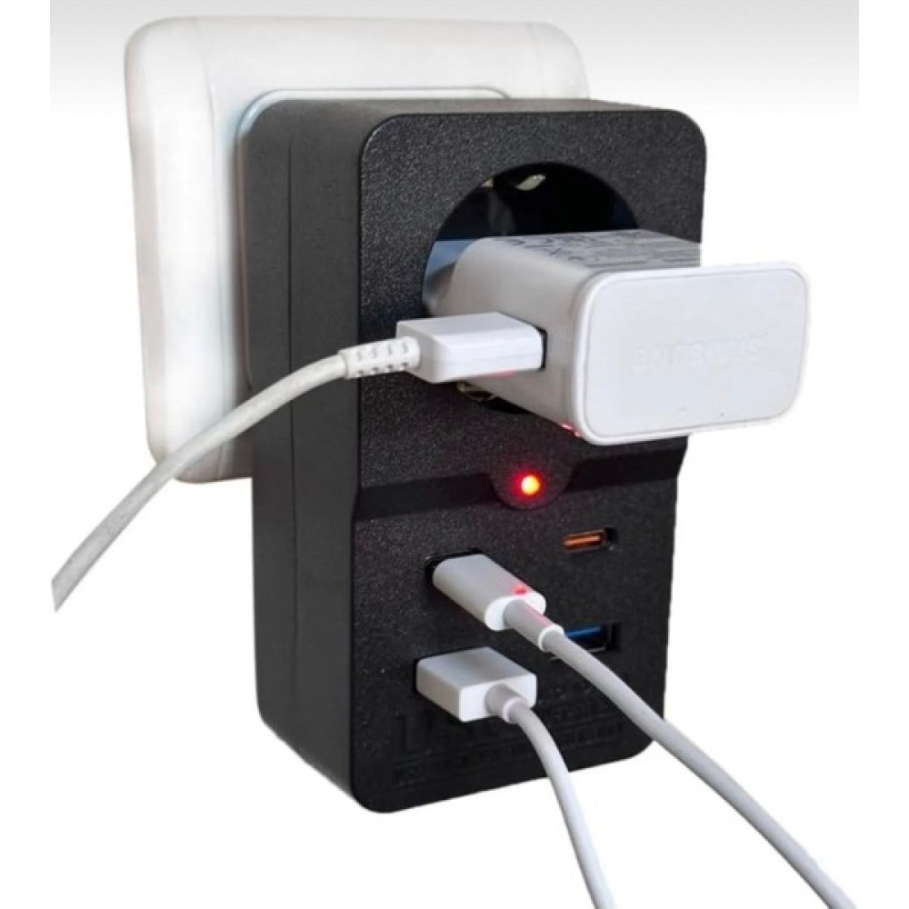 YDGR Kablosuz Tekli Priz Akım Korumalı Isıya Dayanıklı Termal 10A 2500W Ofis Ev Prizler Fiyatı