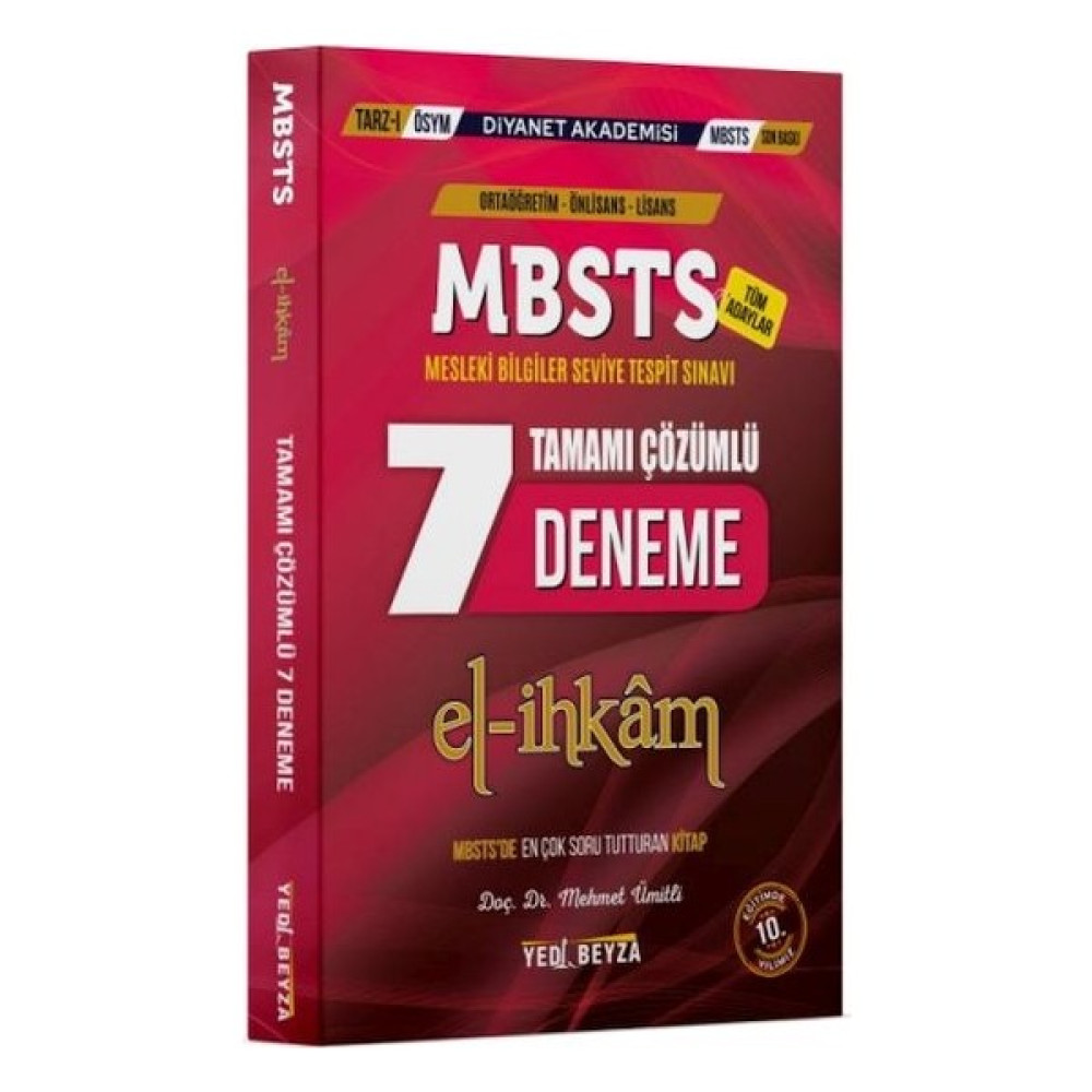 Yedi Beyza Yayınları Yedibeyza 2024 Mbsts El-Ihkam Tamamı Çözümlü 7 Deneme Tüm Dersler Fiyatı