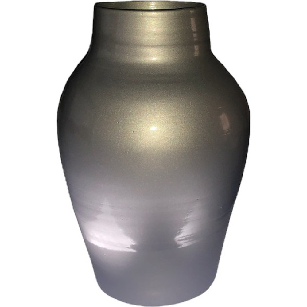 Yedi Home & Decor El Yapımı Seramik Vazo Milano (L) 30 CM._GÜMÜŞ_R9006 Vazo Fiyatı