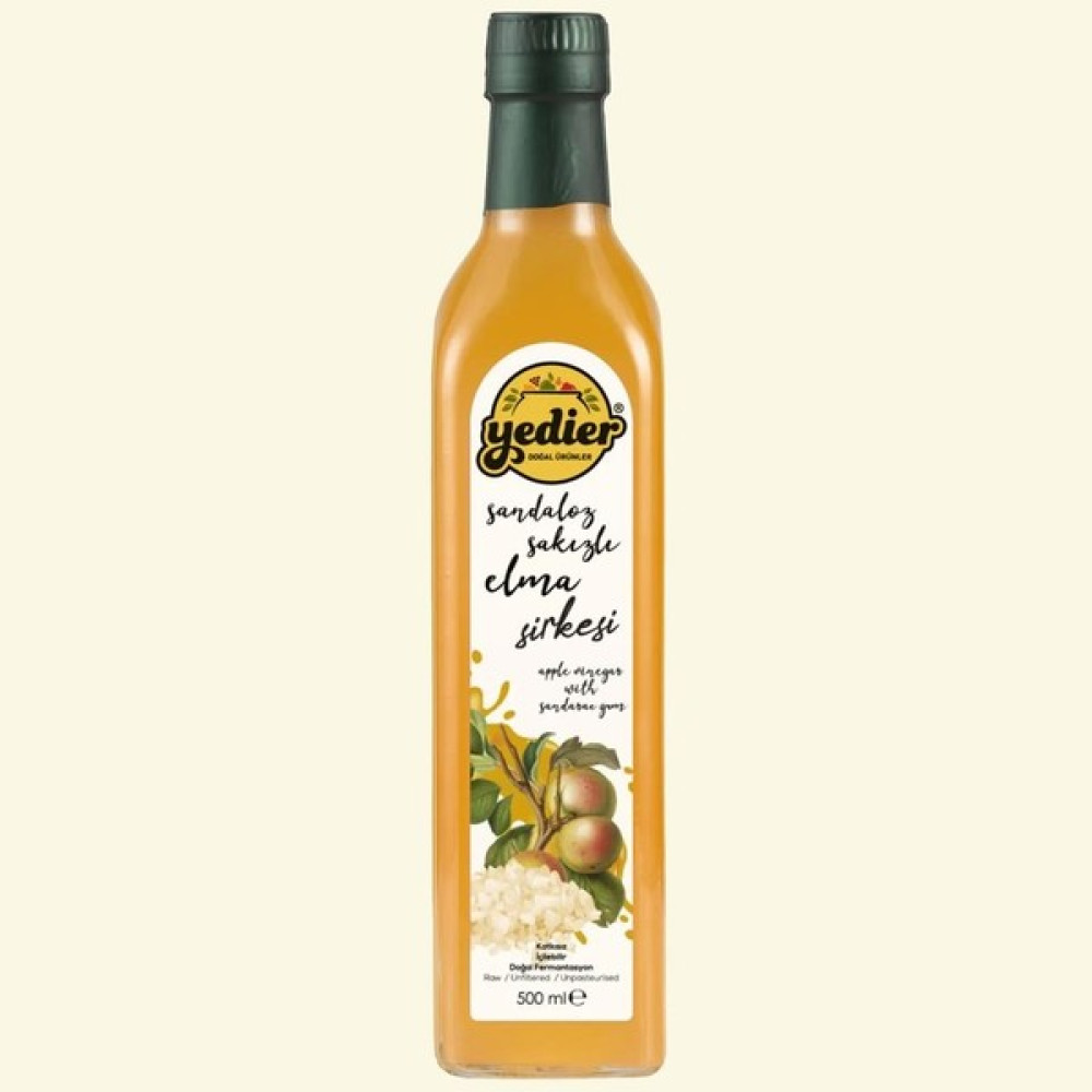 Yedier İçilebilir Doğal Fermantasyon Katkısız Sandaloz Sakızlı Elma Sirkesi 500ml - 500 ml Sos Fiyatı