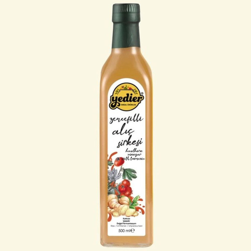 Yedier İçilebilir Doğal Fermantasyon Katkısız Zencefilli Alıç Sirkesi 500ml - 500 ml Sos Fiyatı