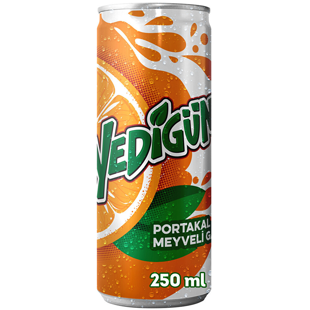 Yedigün Portakal Meyveli Gazoz Kutu 250 ml Gazlı İçecek Fiyatı