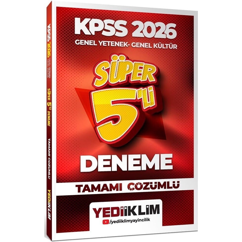Yediiklim 2026 Kpss Genel Yetenek Genel Kültür Süper 5 Li Deneme Çözümlü SSD / Solid State Drive Fiyatı