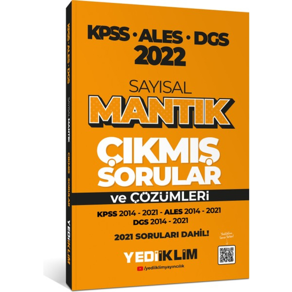 Yediiklim Yayınları 2022 KPSS-ALES-DGS Sayısal Mantık Tamamı Çözümlü Çıkmış Sorular ALES Fiyatı