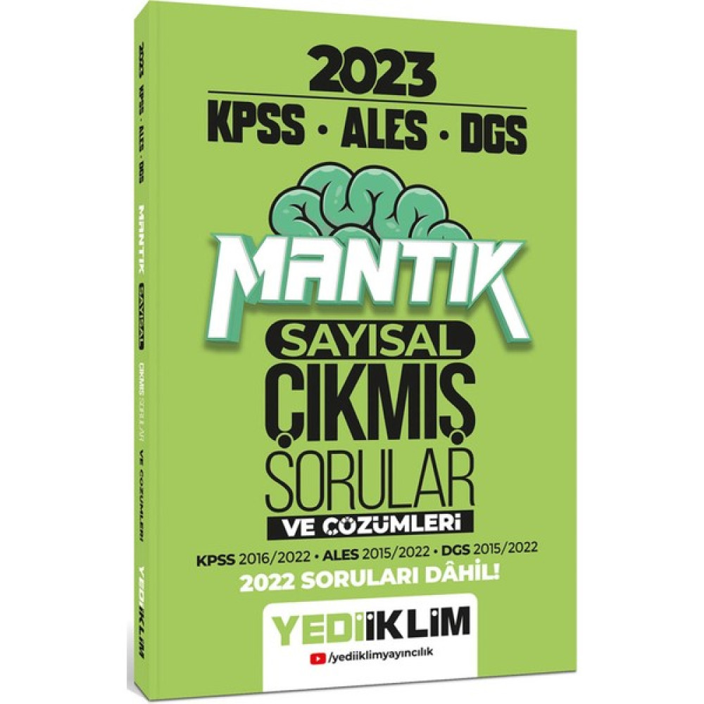 Yediiklim Yayınları 2023 Kpss Ales Dgs Sayısal Mantık Tamamı Çözümlü Çıkmış Sorular KPSS Fiyatı