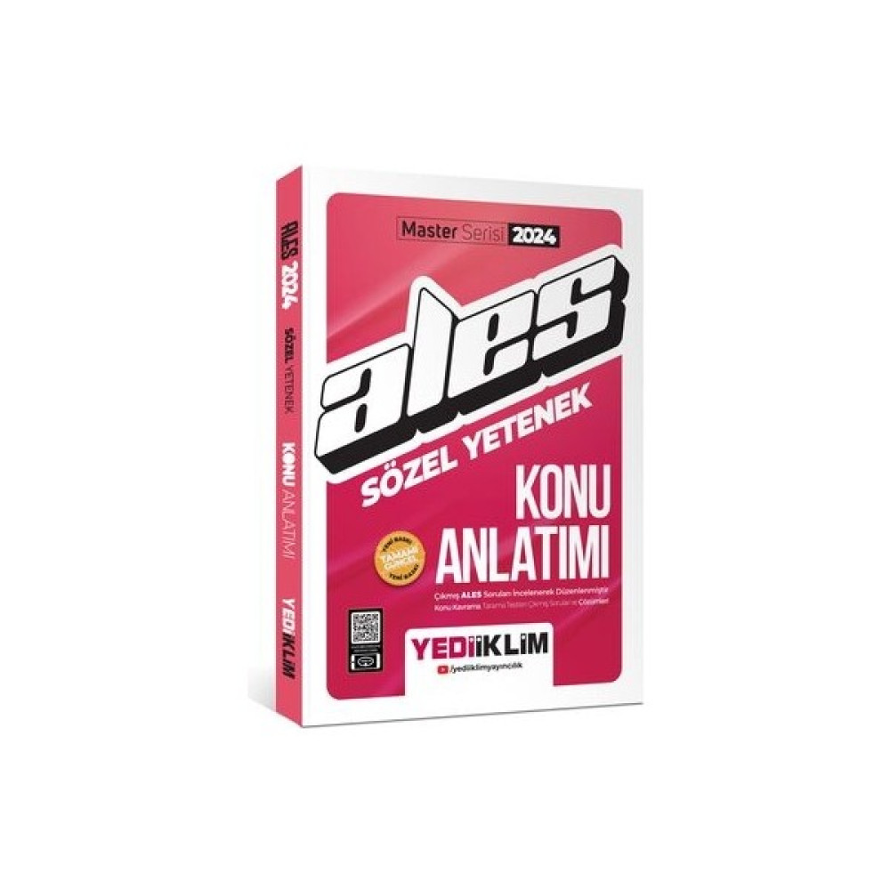 Yediiklim Yayınları 2024 ALES Sözel Yetenek Konu Anlatımı ALES Fiyatı