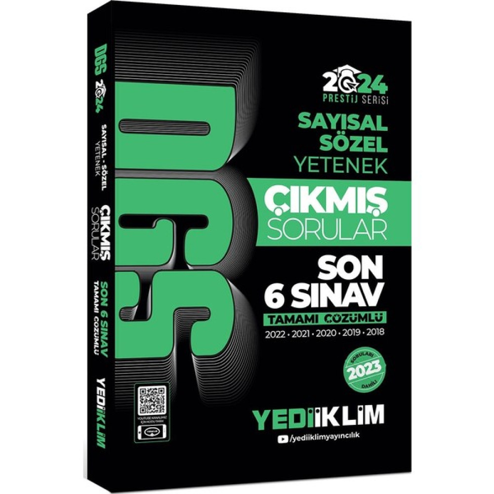 Yediiklim Yayınları 2024 Dgs Sayısal Sözel Yetenek Tamamı Çözümlü Son 6 Sınav Çıkmış Sorular DGS Fiyatı