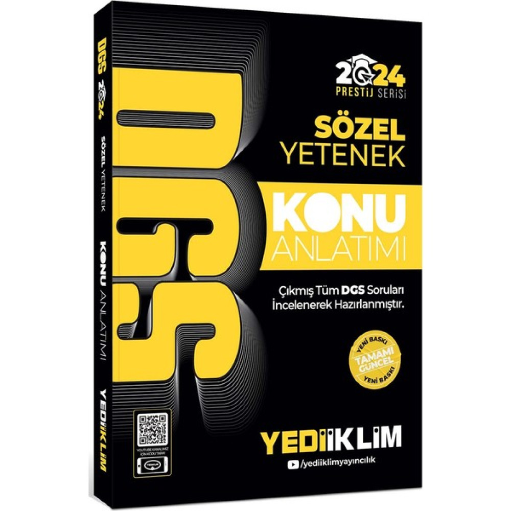 Yediiklim Yayınları 2024 Dgs Sözel Yetenek Konu Anlatımı DGS Fiyatı
