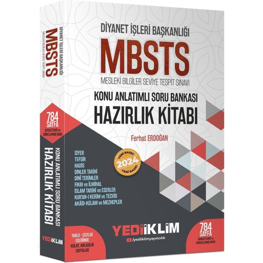 Yediiklim Yayınları 2024 Diyanet Işleri Başkanlığı Mbsts Konu Anlatımlı Soru Bankası Hazırlık Kitabı Görevde Yükselme Sınavları Kitapları Fiyatı