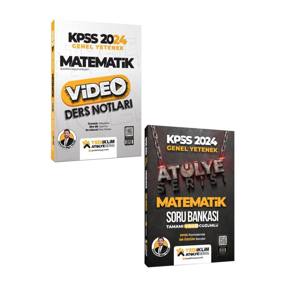 Yediiklim Yayınları 2024 Kpss Atölye Serisi Matematik Video Ders Notları ve Soru Bankası Seti Ders Sınav Kitapları Fiyatı