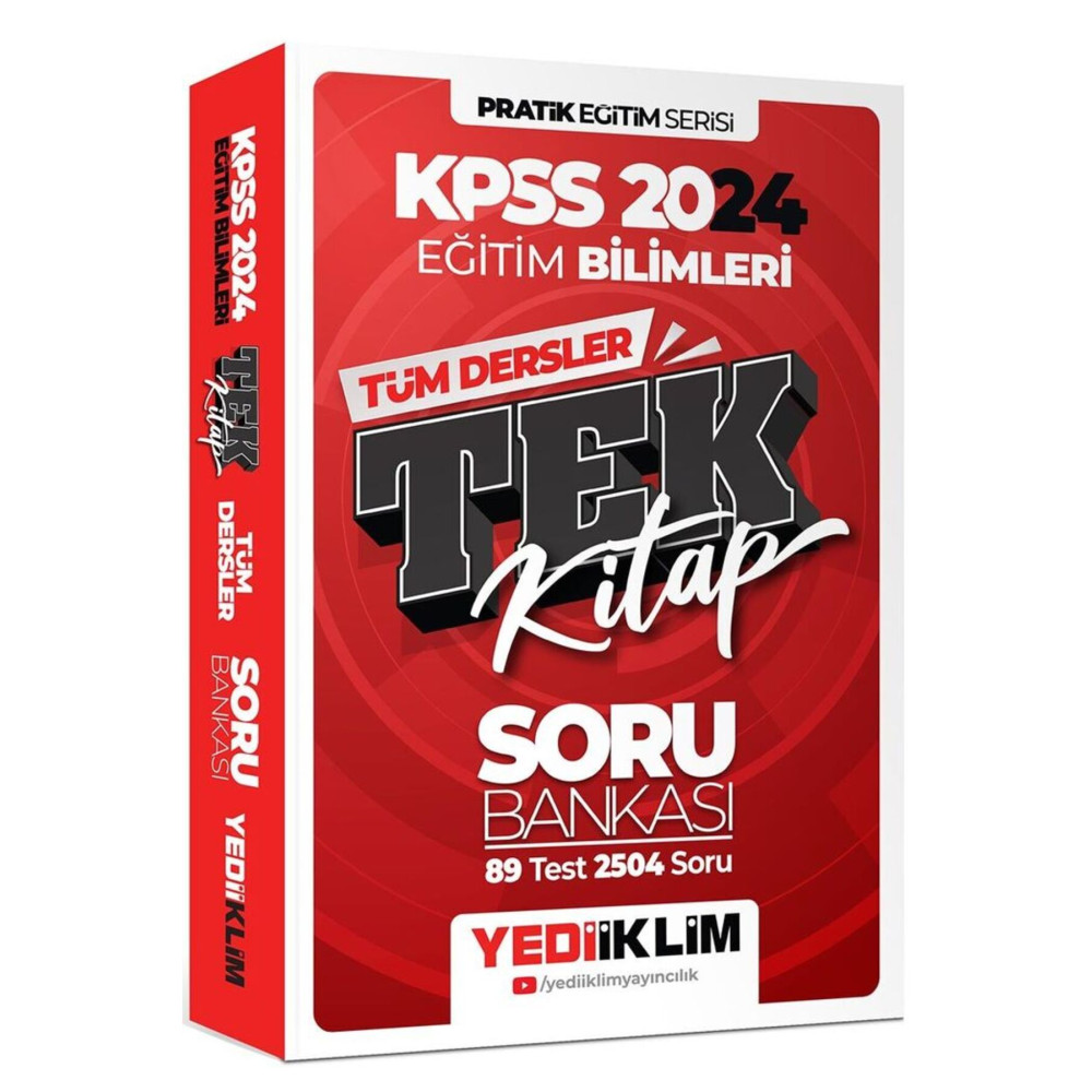 Yediiklim Yayınları 2024 Kpss Eğitim Bilimleri Tüm Dersler Tek Kitap Soru Bankası Ders Sınav Kitapları Fiyatı