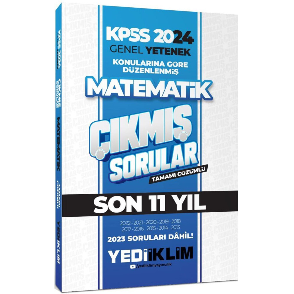 Yediiklim Yayınları 2024 Kpss Genel Yetenek Lisans Matematik Konularına Göre Tamamı Çözümlü Çıkmış S Ders Sınav Kitapları Fiyatı