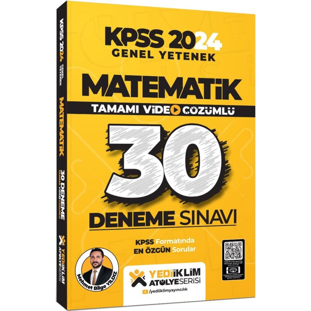 Yediiklim Yayınları 2024 Kpss Matematik Tamamı Video Çözümlü 30 Deneme-mehmet Bilge Yıldız Ders Sınav Kitapları Fiyatı
