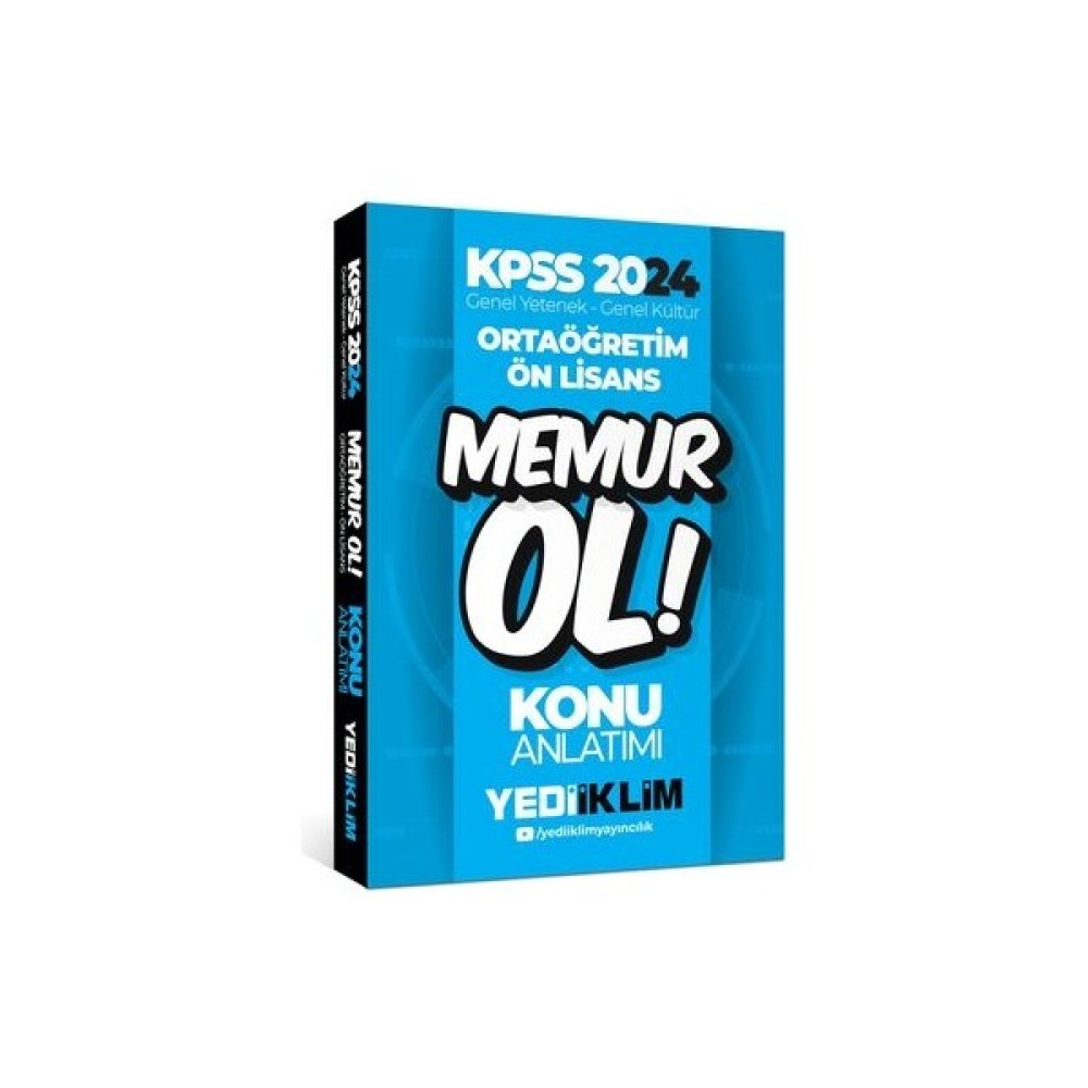 Yediiklim Yayınları 2024 Kpss Ortaöğretim-Önlisans Memur Ol Konu Anlatımı(5 Ders Tek Kitap) Kaynak Kitapları Fiyatı
