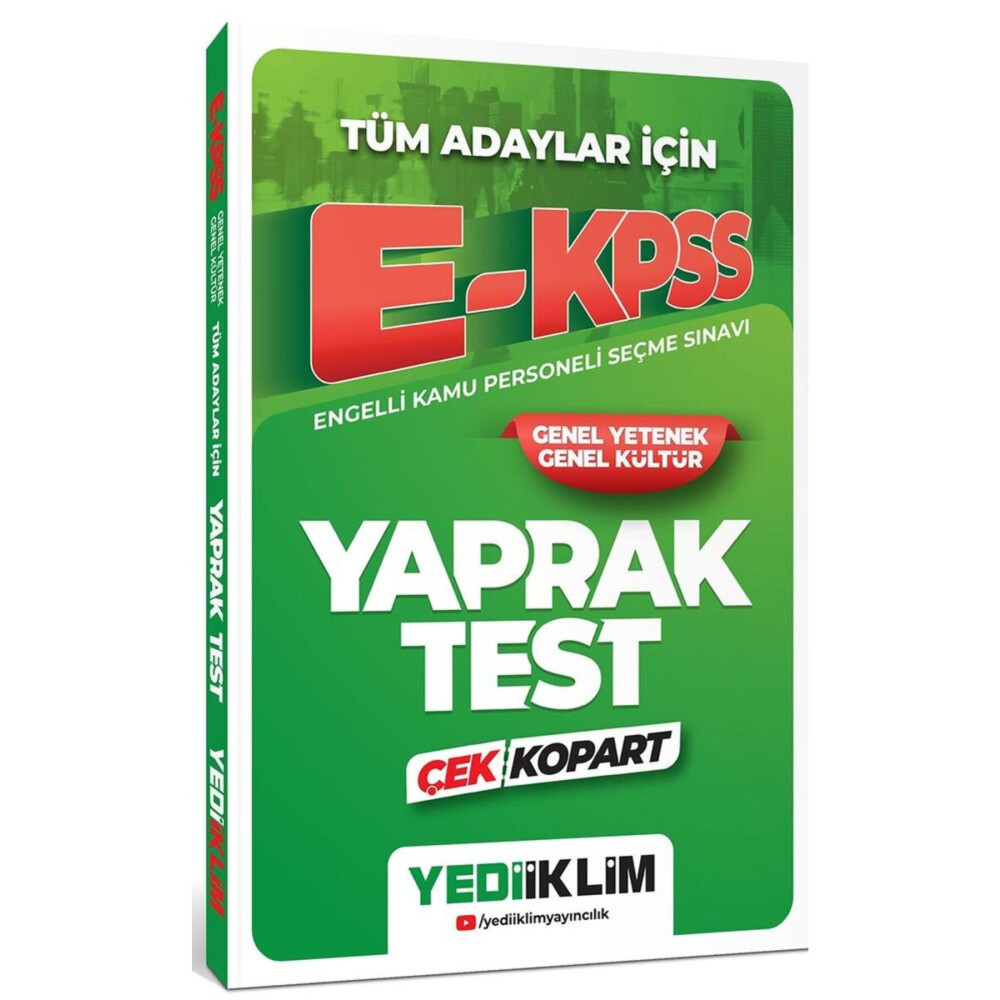 Yediiklim Yayınları 2024 Tüm Adaylar Için Ekpss Çek Kopart Yaprak Test Ders Sınav Kitapları Fiyatı