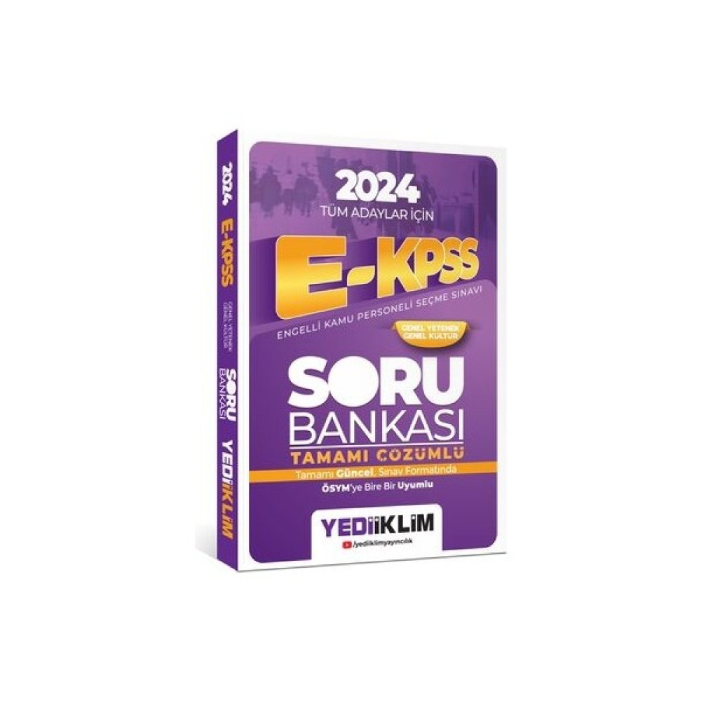 Yediiklim Yayınları 2024 Tüm Adaylar Için Ekpss Genel Yetenek Genel Kültür Tamamı Çözümlü Soru Bankası Kaynak Kitapları Fiyatı