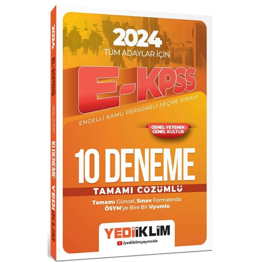 Yediiklim Yayınları 2024 Tüm Adaylar Için Ekpss Tamamı Çözümlü 10 Deneme Ders Sınav Kitapları Fiyatı