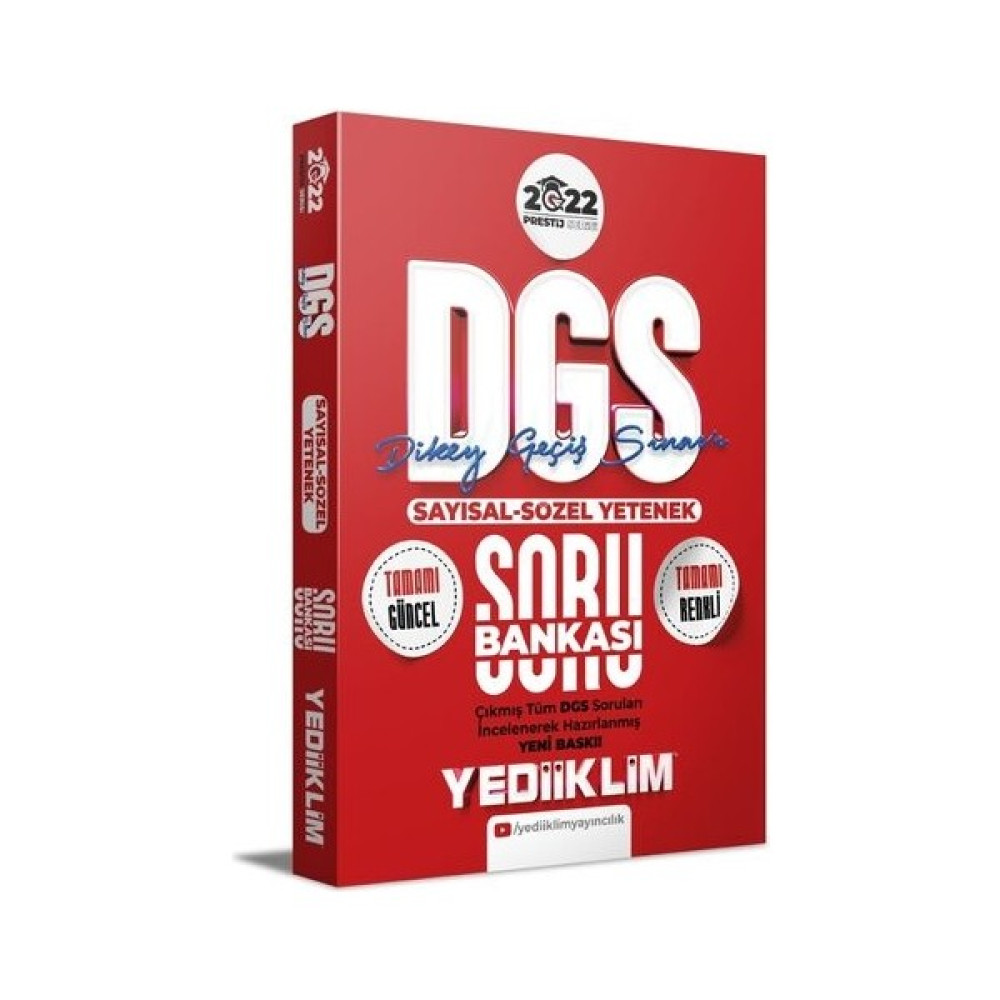Yediiklim Yayınları DGS 2022 Prestij Serisi Sayısal-Sözel Yetenek Soru Bankası(4 Renk) DGS Fiyatı