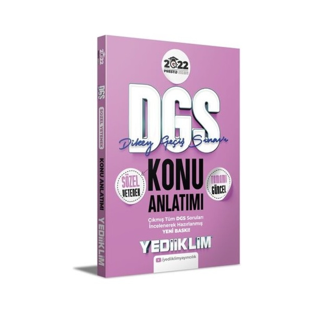 Yediiklim Yayınları DGS 2022 Sözel Yetenek Konu Anlatımı DGS Fiyatı