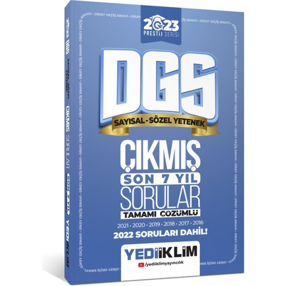 Yediiklim Yayınları DGS 2023 Tamamı Çözümü Son 7 Yıl Çıkmış Sorular (Ciltli) DGS Fiyatı