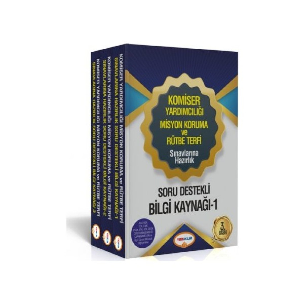 Yediiklim Yayınları Komiser Yardımcılığı Misyon Koruma Ve Rütbe Terfi Sınavlarına Hazırlık Soru Destekli Bilgi Kaynağı Seti Görevde Yükselme Sınavları Kitapları Fiyatı