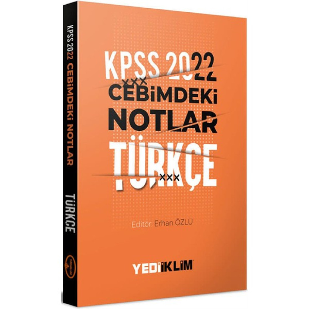 Yediiklim Yayınları KPSS 2022 Cebimdeki Notlar Türkçe Kitapçığı KPSS Fiyatı
