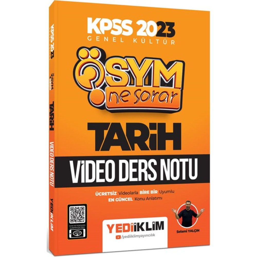 Yediiklim Yayınları KPSS 2023 Genel Kültür ÖSYM Ne Sorar Tarih Video Ders Notu KPSS Fiyatı