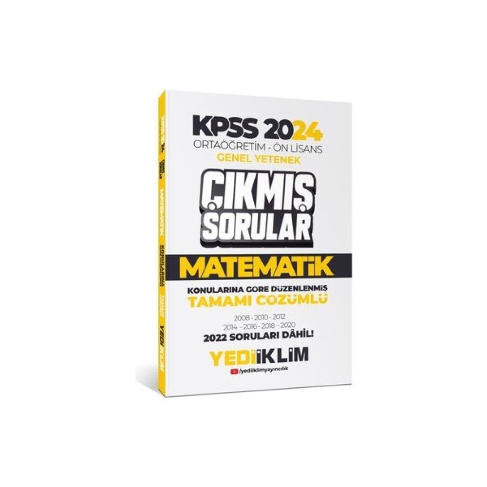 Yediiklim Yayınları Kpss 2024 Ortaöğretim-Önlisans  Matematik Konularına Göre Çıkmış Sorular Kaynak Kitapları Fiyatı