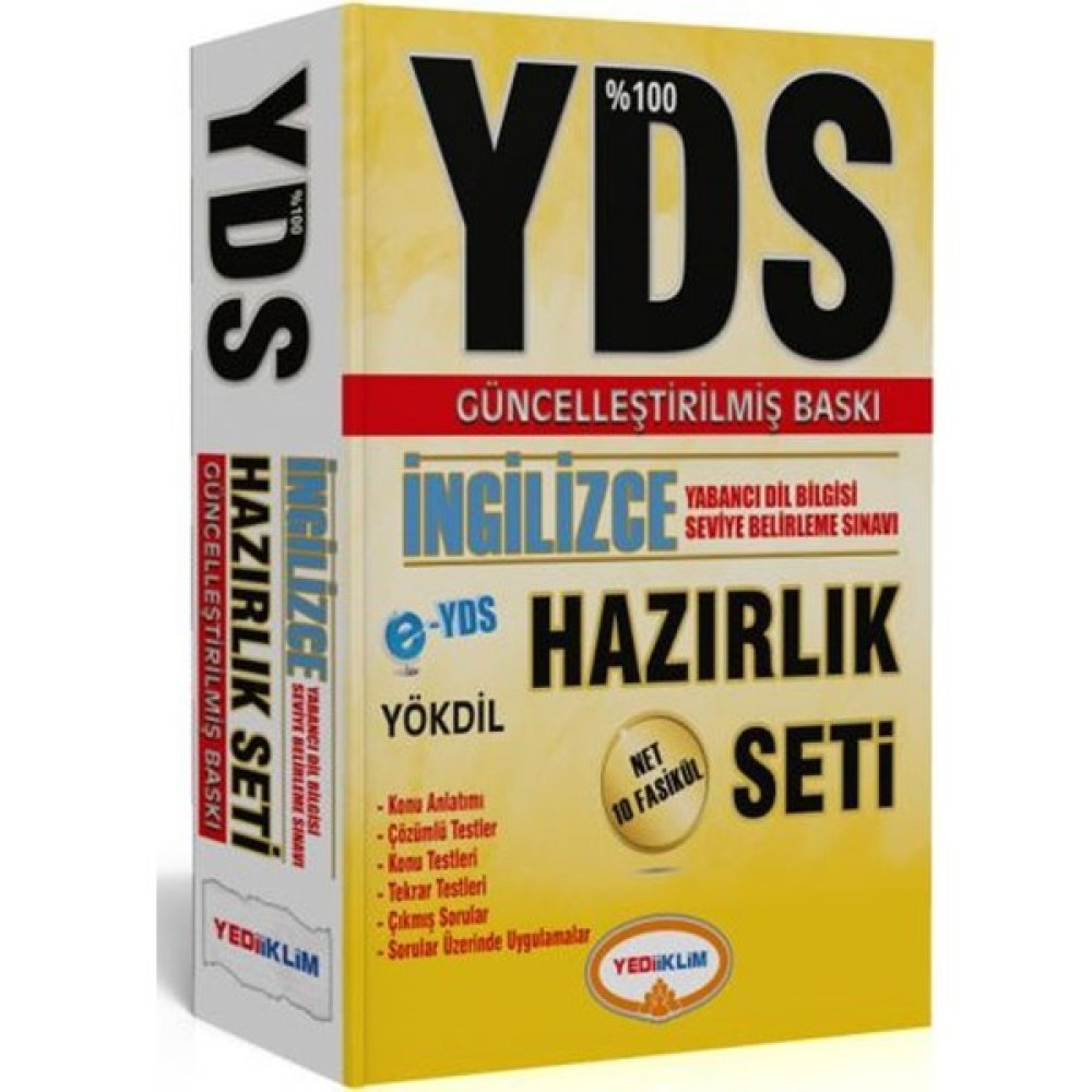 Yediiklim Yayınları YDS % 100 İngilizce Hazırlık Seti Güncel Baskı YDS Fiyatı