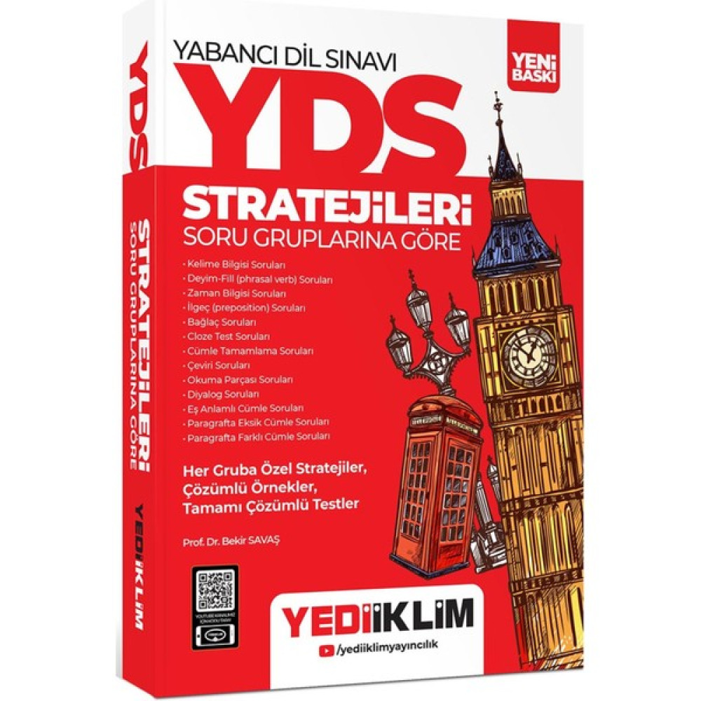 Yediiklim Yayınları YDS YÖKDİL Stratejİleri Soru Gruplarına Göre Konu Anlatımlı Soru Bankası YDS Fiyatı