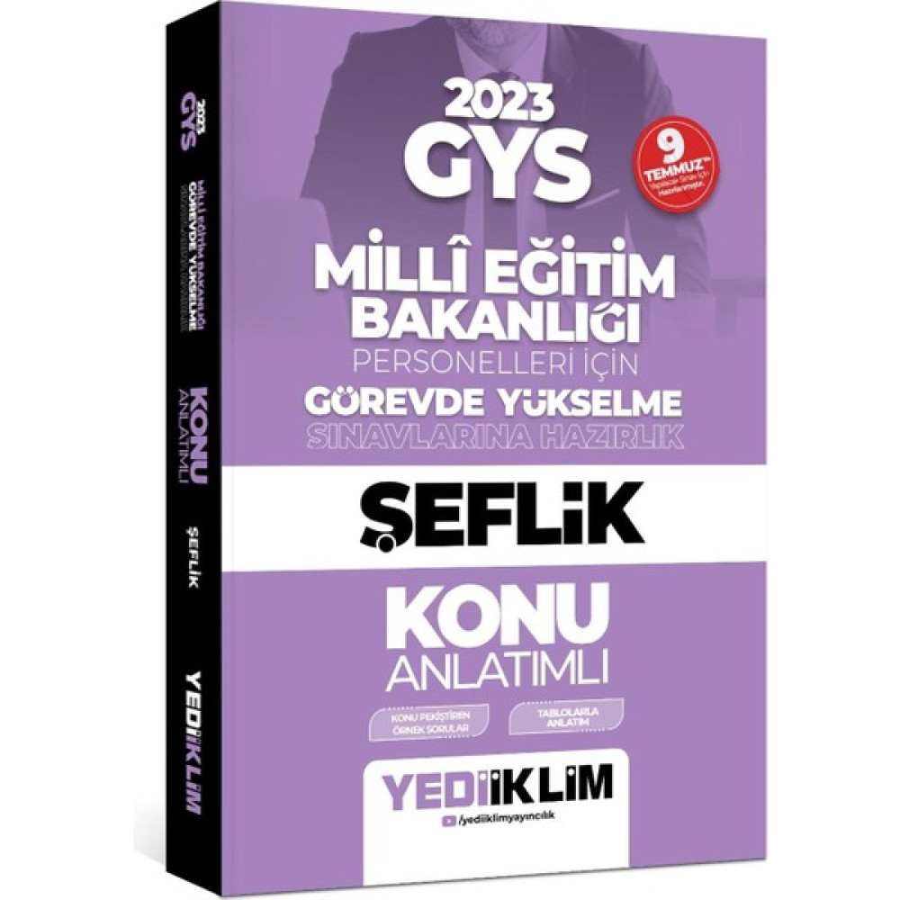 Yediiklim Yayınları Yediiklim 2023 Milli Eğitim Bakanlığı Görevde Yükselme Sınavı Şeflik Konu Anlatımı Görevde Yükselme Sınavları Kitapları Fiyatı