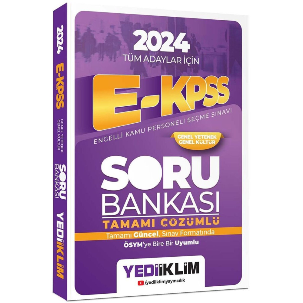 Yediiklim Yayınları Yediiklim 2024 Tüm Adaylar Için Ekpss Genel Yetenek Genel Kültür Tamamı Çözümlü Soru Bankası Ders Sınav Kitapları Fiyatı