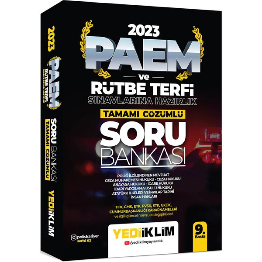 Yediiklim Yayınları Yediiklim Yayınları 2023 Paem Ve Rütbe Terfi Sınavlarına Hazırlık Tamamı Çözümlü Soru Bankası Görevde Yükselme Sınavları Kitapları Fiyatı