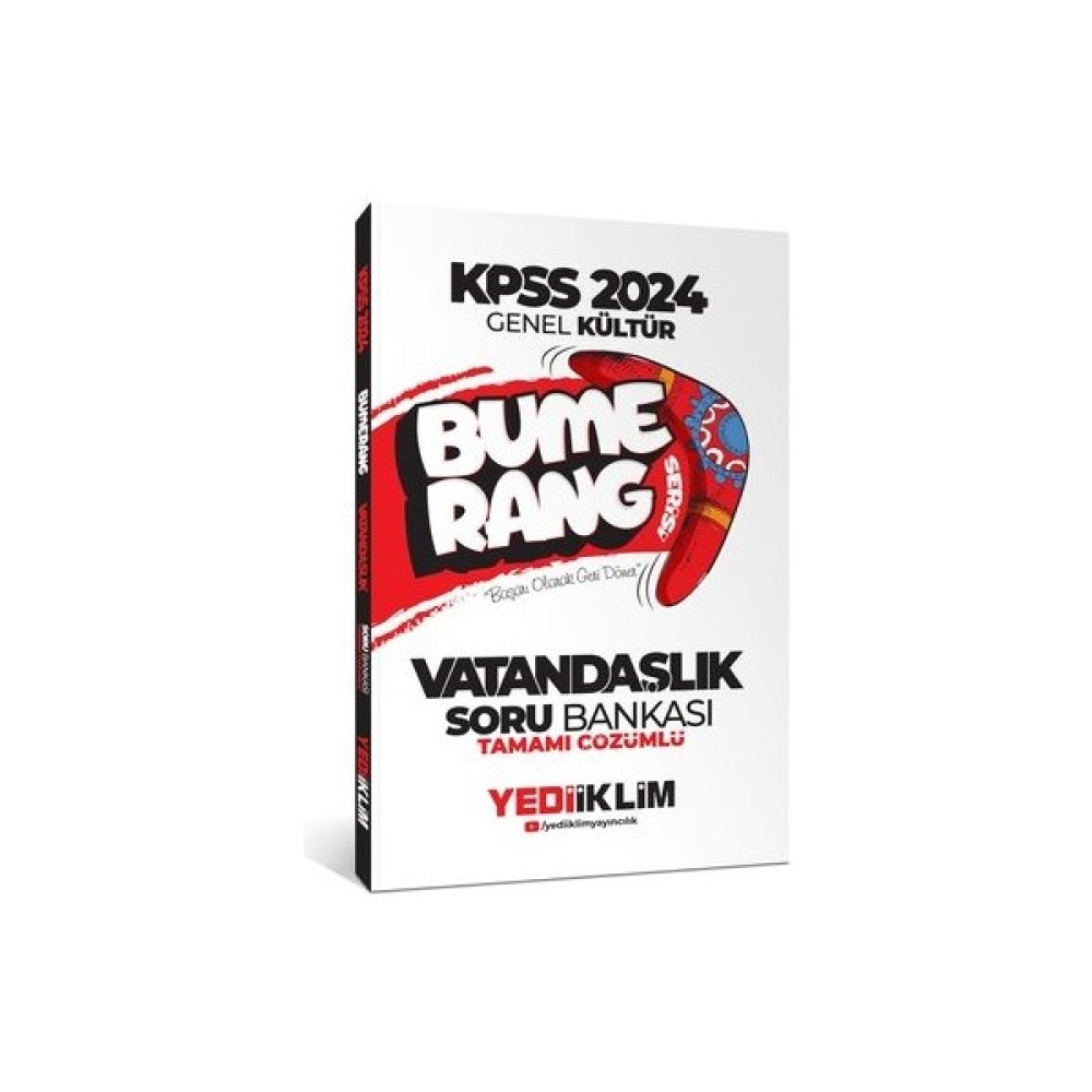 Yediiklim Yayınları Yediiklim yayınları 2024 Kpss Genel Kültür Bumerang Vatandaşlık Tamamı Çözümlü Soru Bankası Kaynak Kitapları Fiyatı