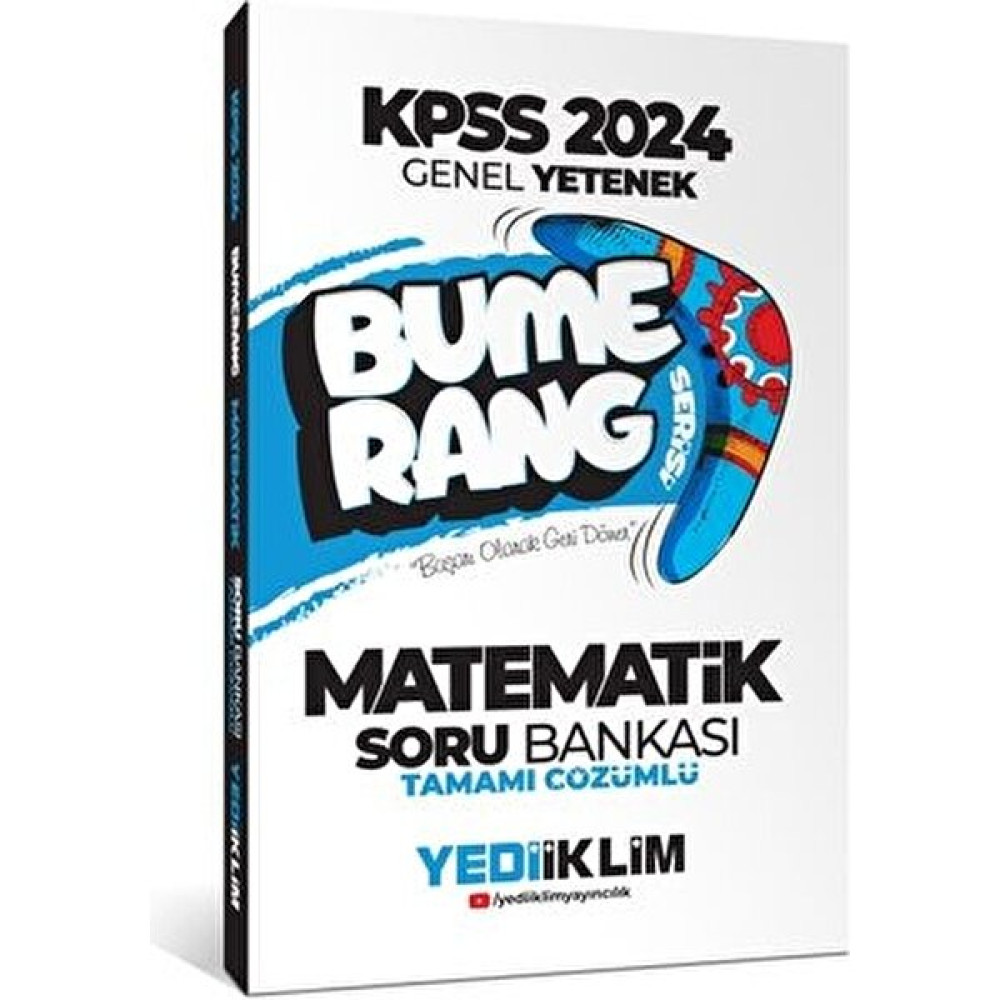 Yediiklim Yayınları Yediiklim yayınları 2024 Kpss Genel Yetenek Bumerang Matematik Tamamı Çözümlü Soru Bankası Kaynak Kitapları Fiyatı