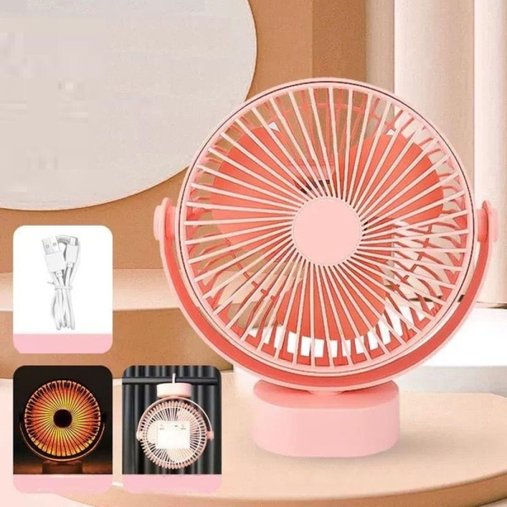 Yeelock Gece Işığı Moduna Sahip Yeni Duvara Asmalı Çok Fonksiyonlu Fan 360° Şarj Edilebilir USB Fan - Açık Pembe Oto Boyaları Fiyatı